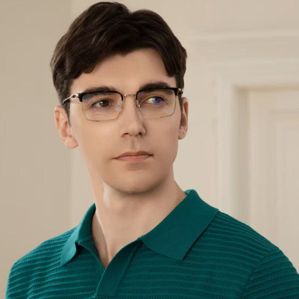 Browline Glasses EF1065 - Wide Frames For Men With Larger Heads