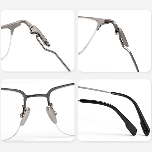Rectangle Glasses EF1117 - Wide Frames for Men with Larger Heads