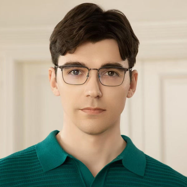 Browline Glasses EF1066 - Wide Frames For Men With Larger Heads