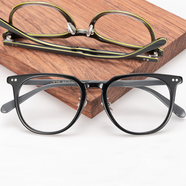 Round Glasses A1172 - Wide Frames for Men with Larger Heads