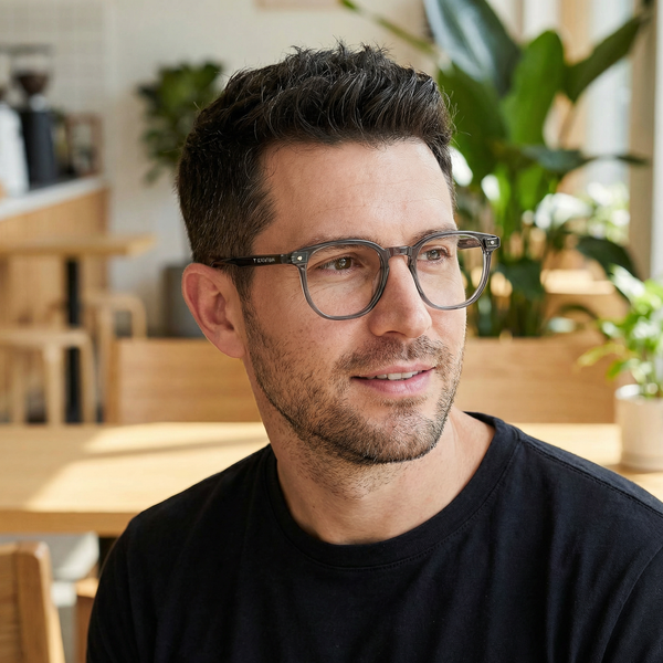 Square Glasses ST1054 - Wide Frames for Men with Larger Heads