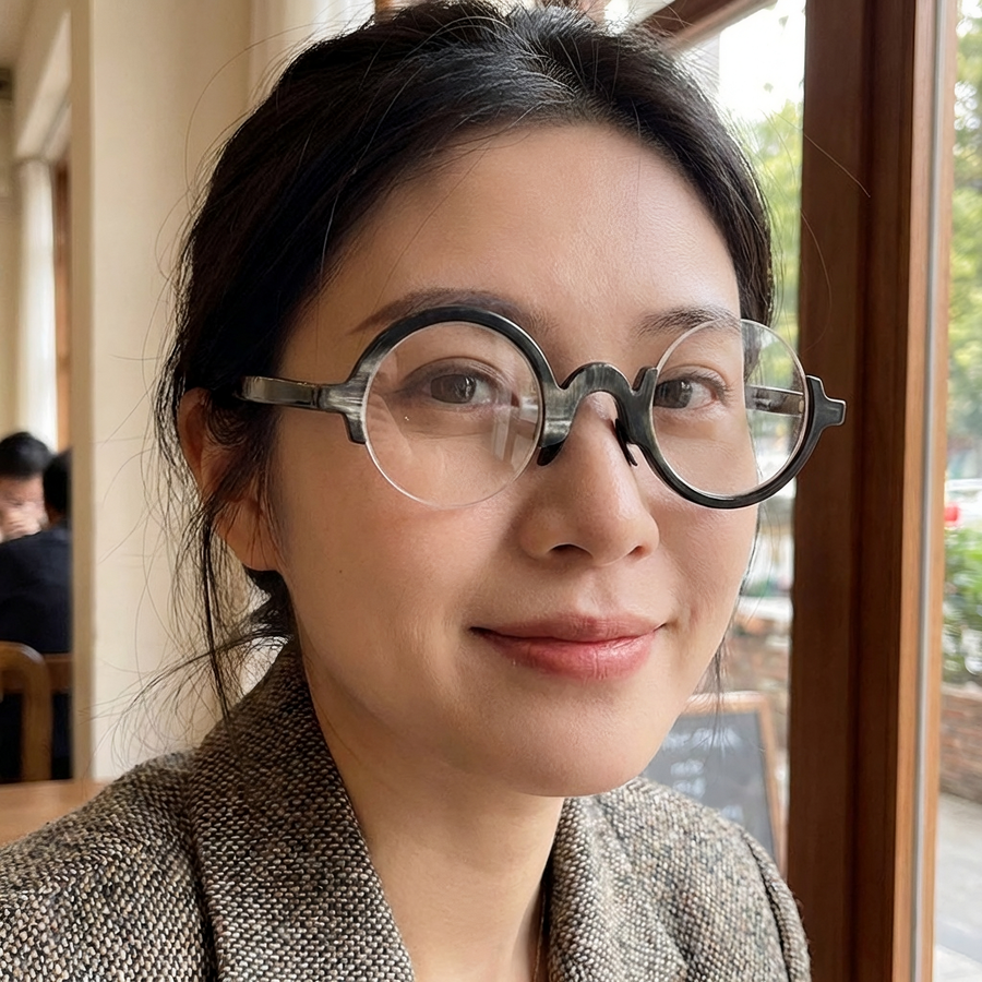 Buffalo Horn Round Glasses NJ1002