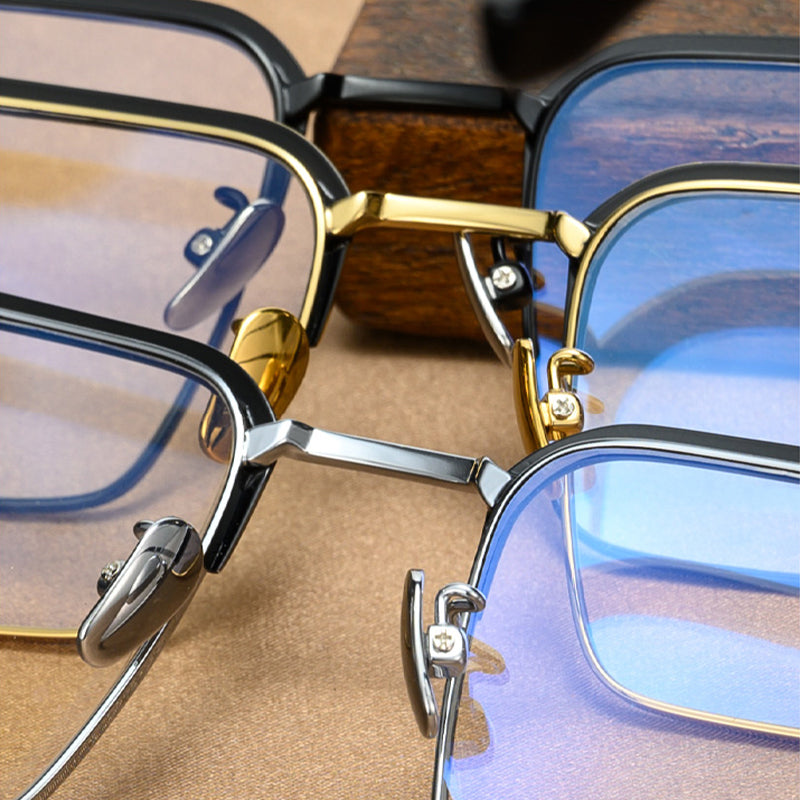 Square Glasses A1740 - Wide Frames for Men with Larger Heads