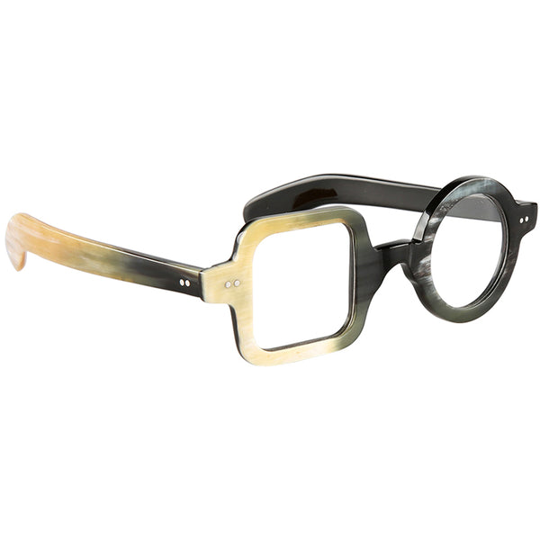 Buffalo Horn Geometric Glasses NJ1147