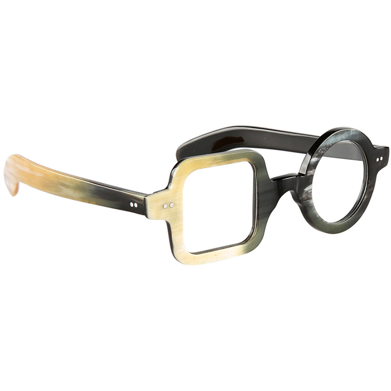 Buffalo Horn Geometric Glasses NJ1147