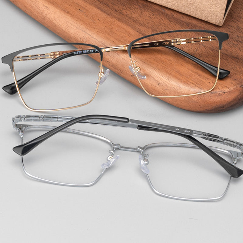 Rectangle Glasses EF1007 - Wide Frames for Men with Larger Heads