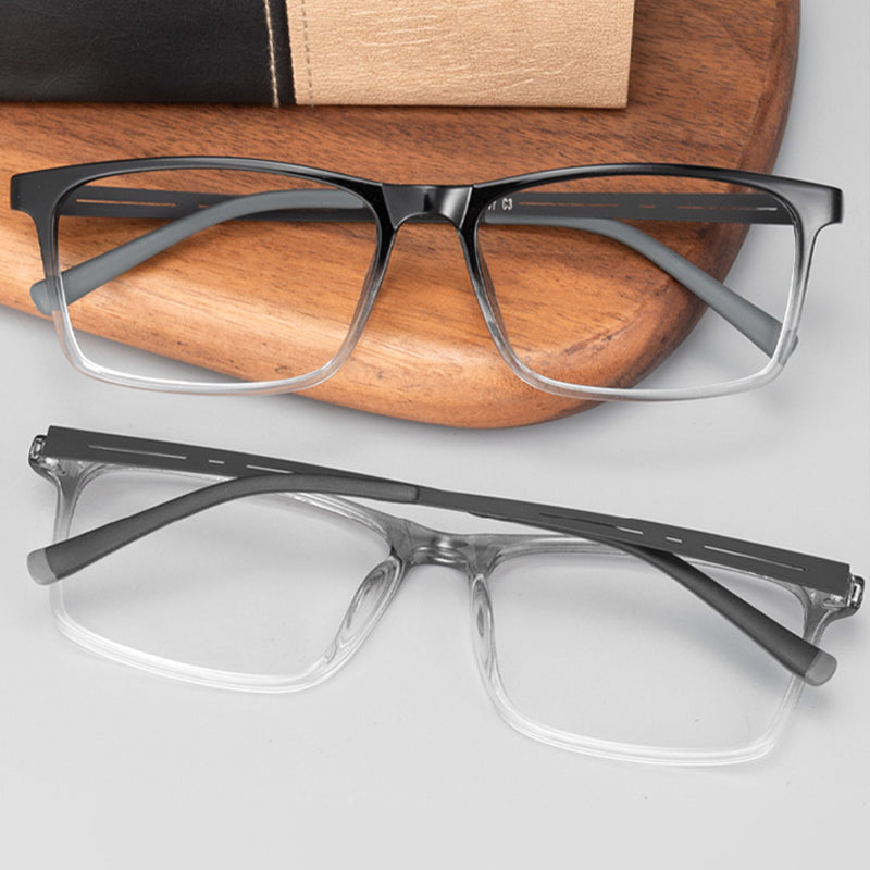 Rectangle Glasses EF1006 - Wide Frames for Men with Larger Heads