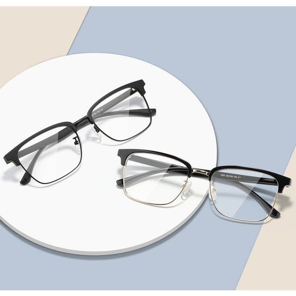 Browline Glasses EF1041 - Wide Frames for Men with Larger Heads