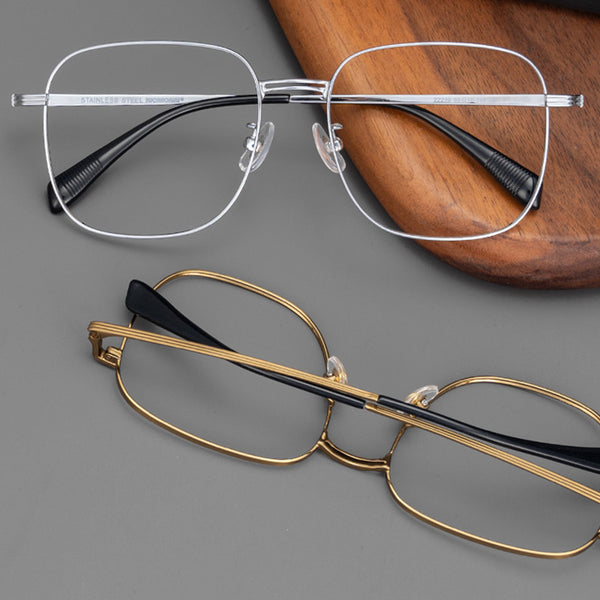 Square Glasses EF1004 - Wide Frames for Men with Larger Heads