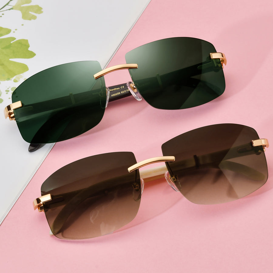 Buffalo Horn Square Sunglasses BRS1007