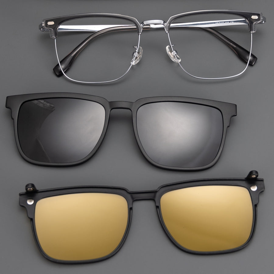 Browline Glasses EF1092 - Wide Frames for Men with Larger Heads