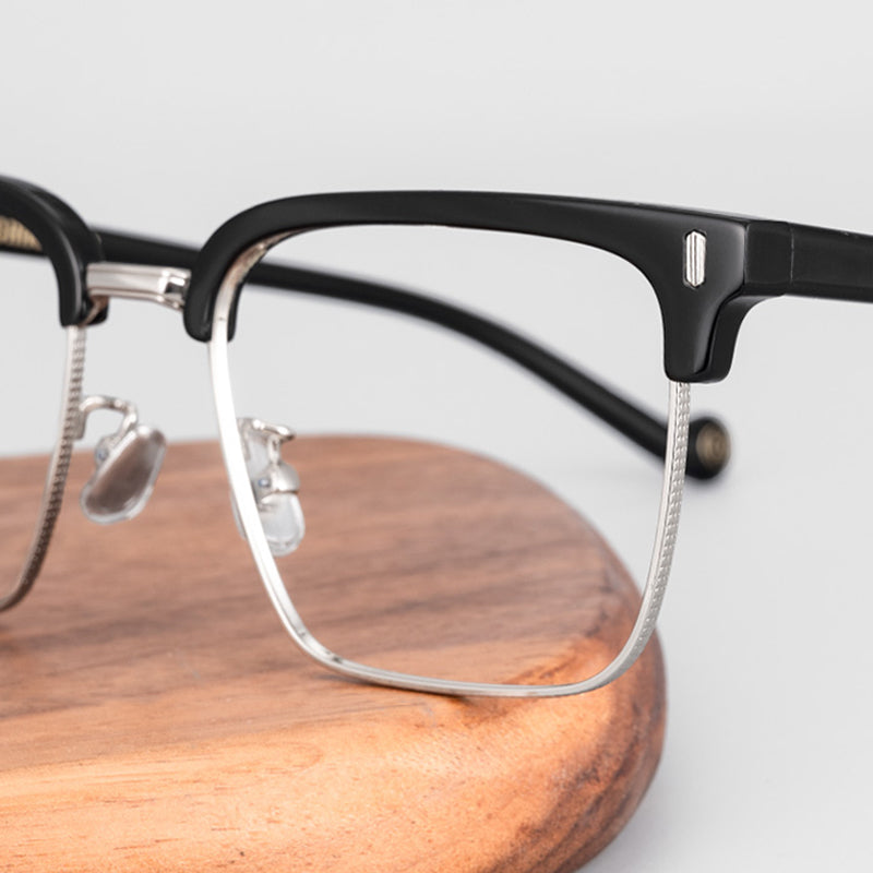 Browline Glasses A3914 - Wide Frames for Men with Larger Heads