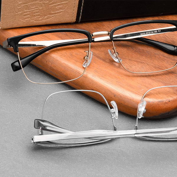 Browline Glasses EF1010 - Wide Frames for Men with Larger Heads
