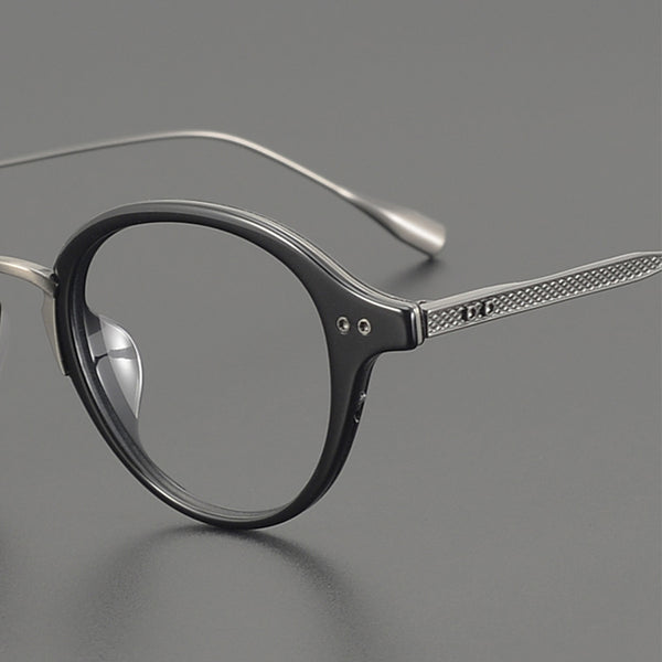 Round Glasses EF1026 - Wide Frames for Men with Larger Heads