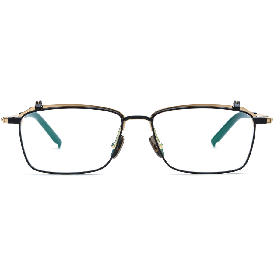 Rectangle Flip Up Glasses TG1243 - Wide Frames for Men with Larger Heads
