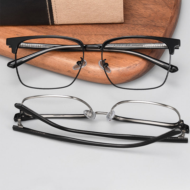 Browline Glasses EF1005 - Wide Frames for Men with Larger Heads