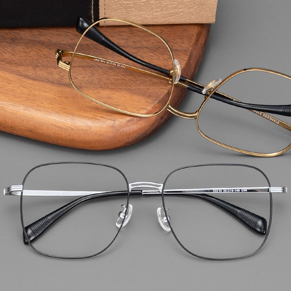 Square Glasses EF1004 - Wide Frames for Men with Larger Heads