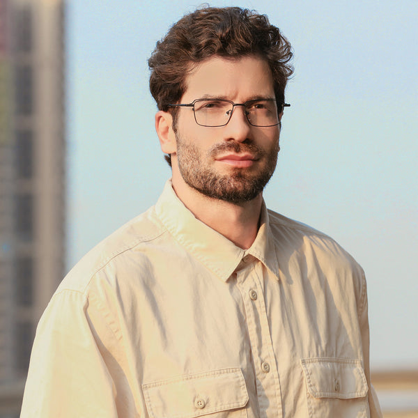 Rectangle Glasses MW1310 - Wide Frames for Men with Larger Heads