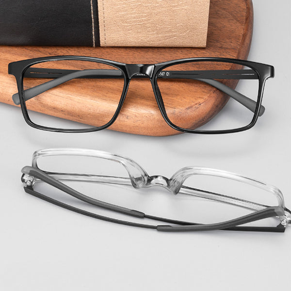 Rectangle Glasses EF1006 - Wide Frames for Men with Larger Heads