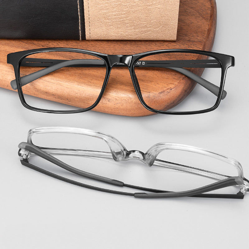 Rectangle Glasses EF1006 - Wide Frames for Men with Larger Heads