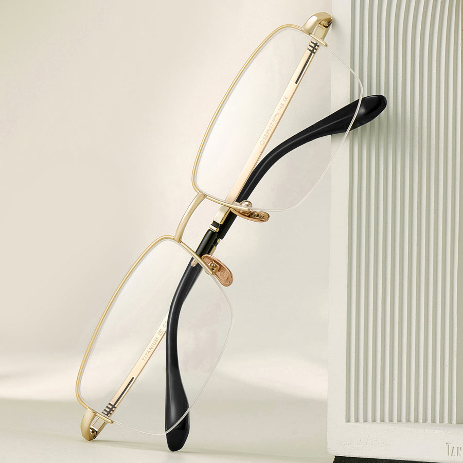 Rectangle Glasses EF1069 - Wide Frames For Men With Larger Heads