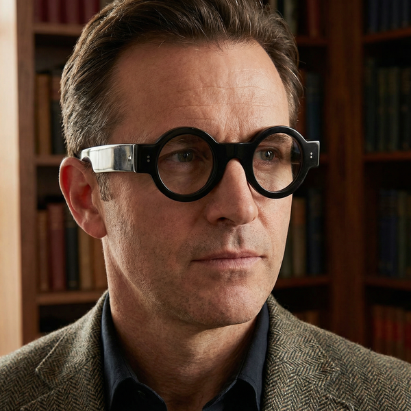 Buffalo Horn Round Glasses NJ1010
