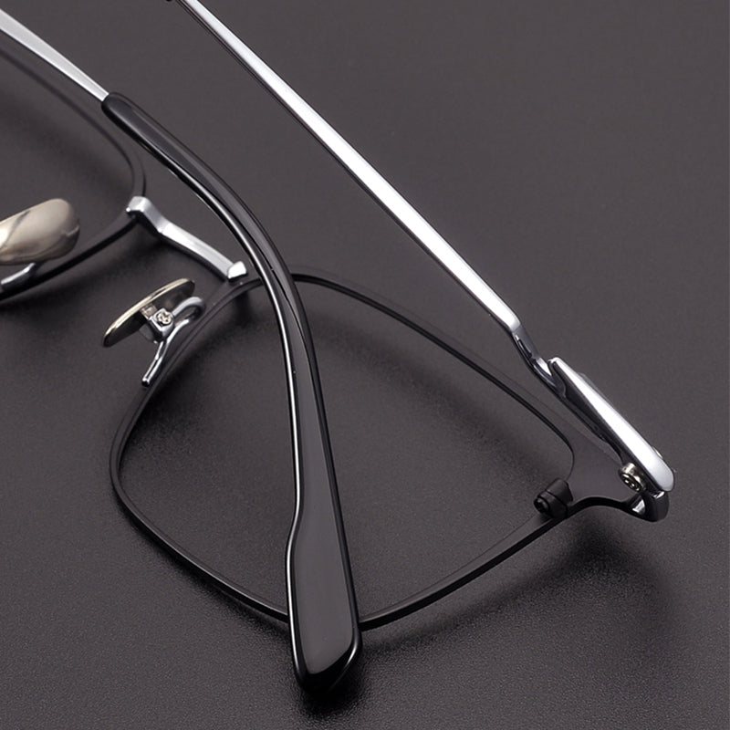 Square Glasses EF1095 - Wide Frames for Men with Larger Heads