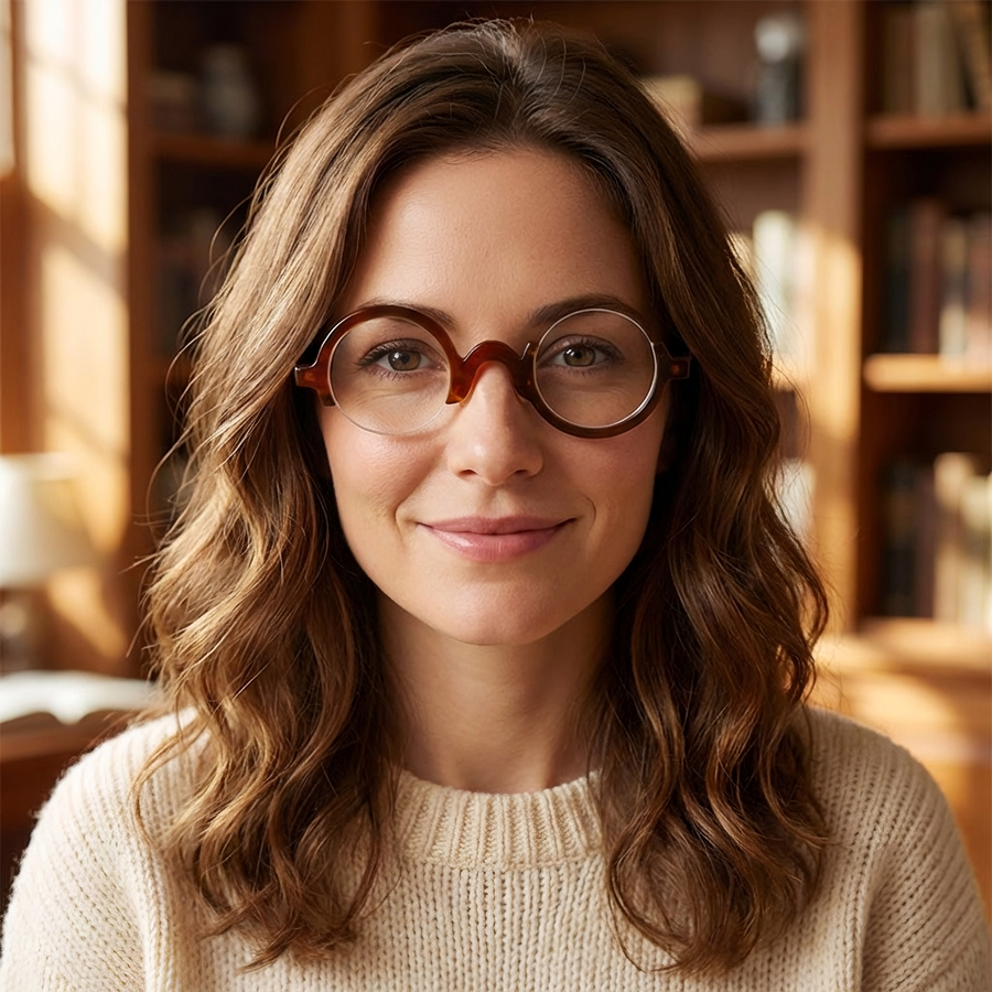 Buffalo Horn Round Glasses NJ1002