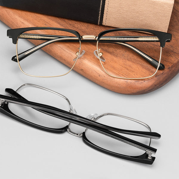 Browline Glasses EF1005 - Wide Frames for Men with Larger Heads