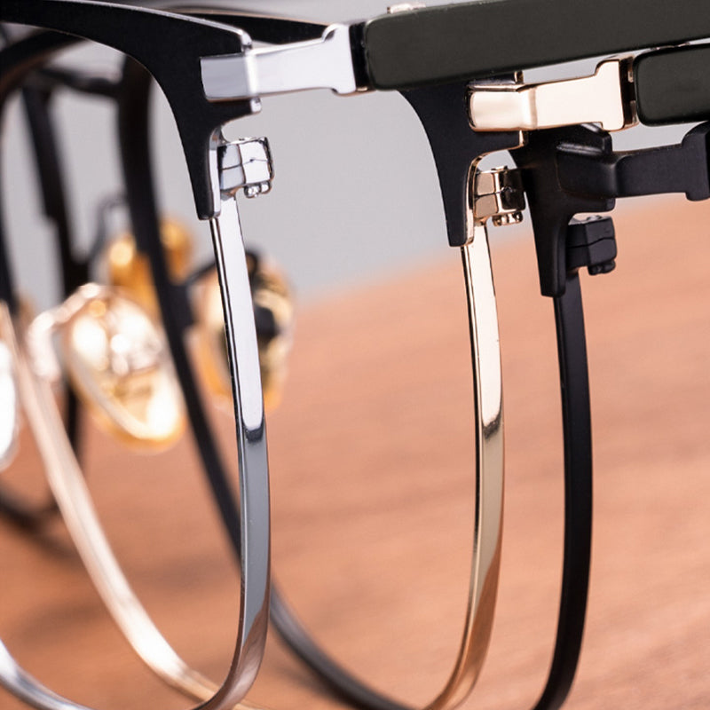 Square Glasses A1042 - Wide Frames for Men with Larger Heads