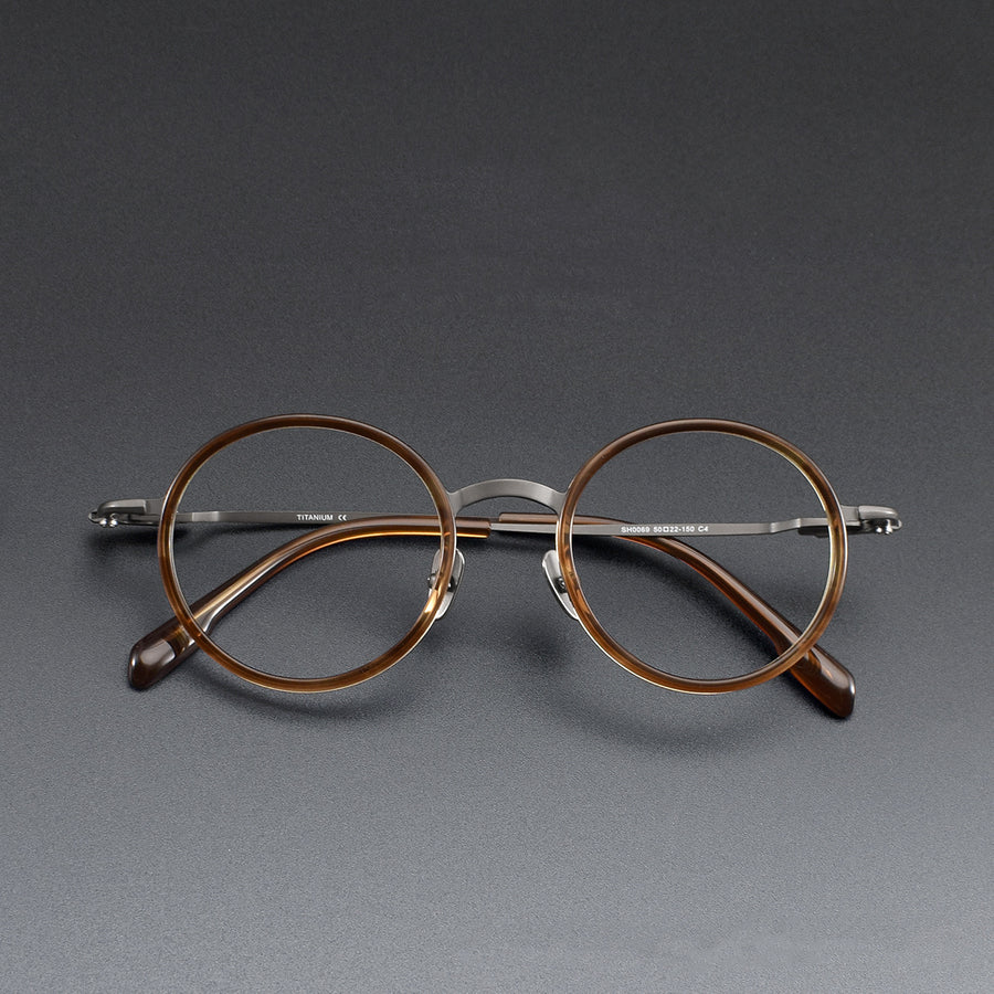 Round Glasses EF1104 - Wide Frames for Men with Larger Heads