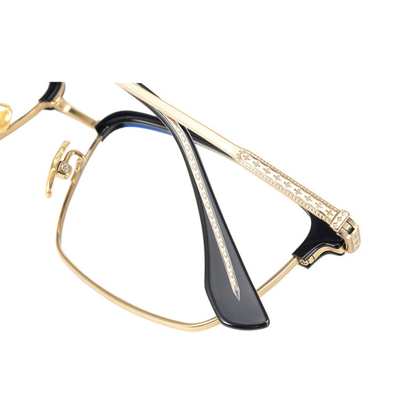 Browline Glasses EF1031 - Wide Frames for Men with Larger Heads