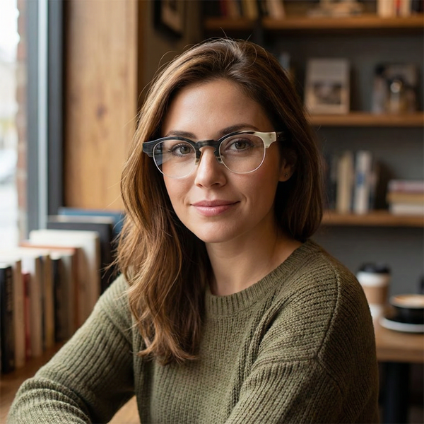 Buffalo Horn Round Glasses NJ1259