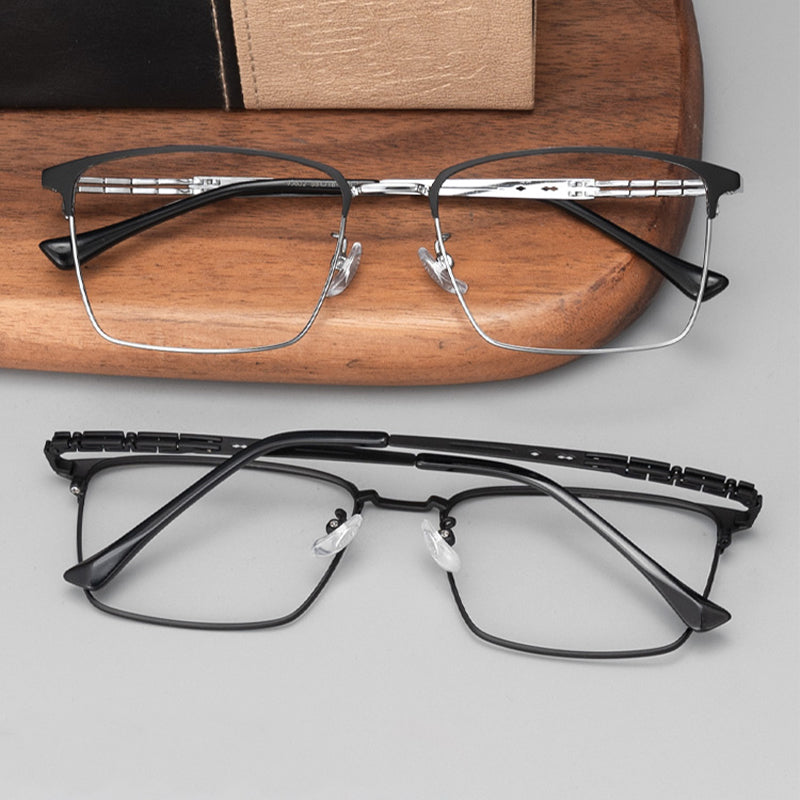 Rectangle Glasses EF1007 - Wide Frames for Men with Larger Heads