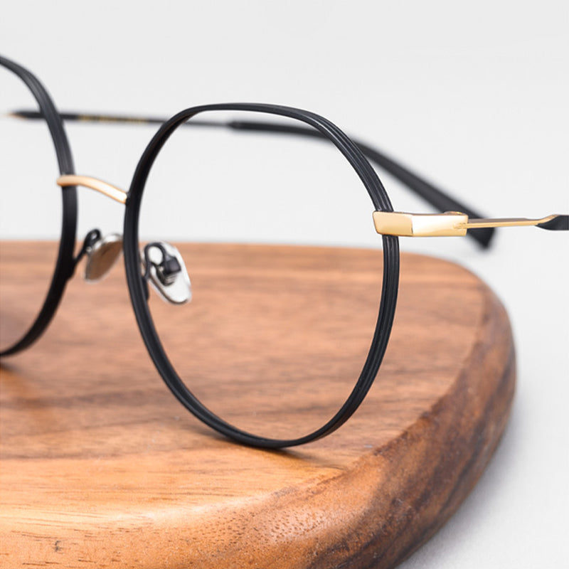 Round Glasses A3878 - Wide Frames for Men with Larger Heads