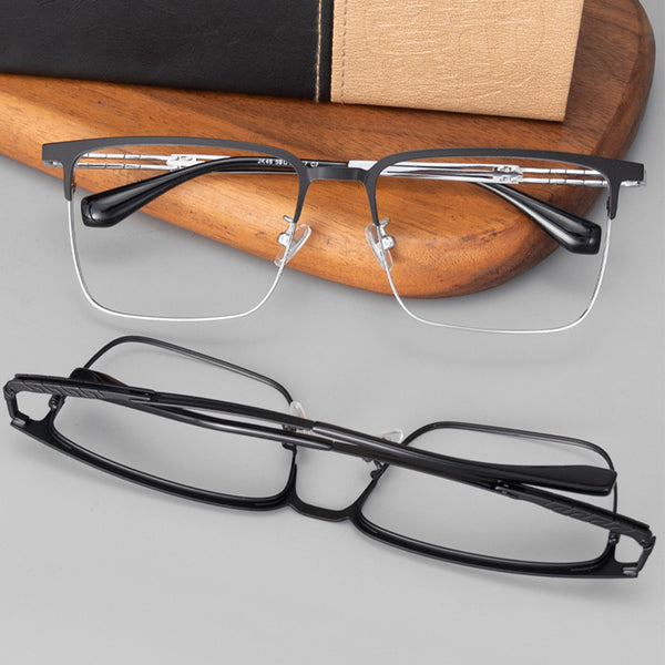 Square Glasses A3089 - Wide Frames for Men with Larger Heads