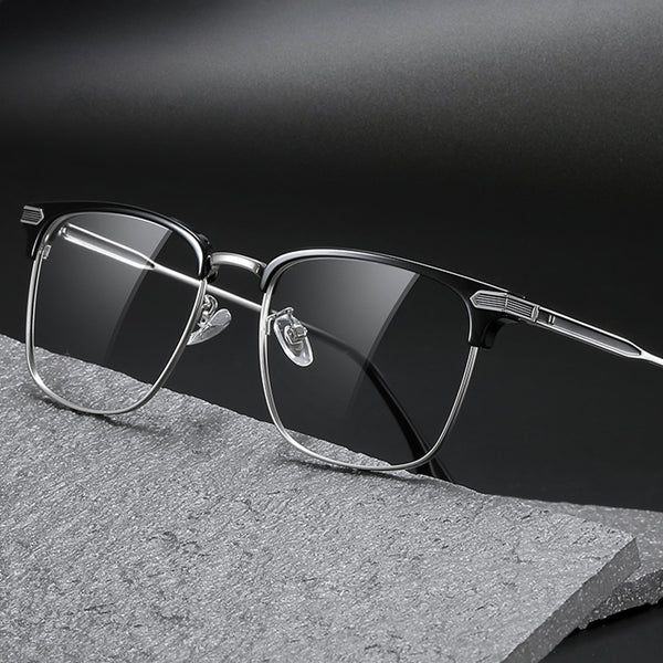 Browline Glasses EF1002 - Wide Frames for Men with Larger Heads