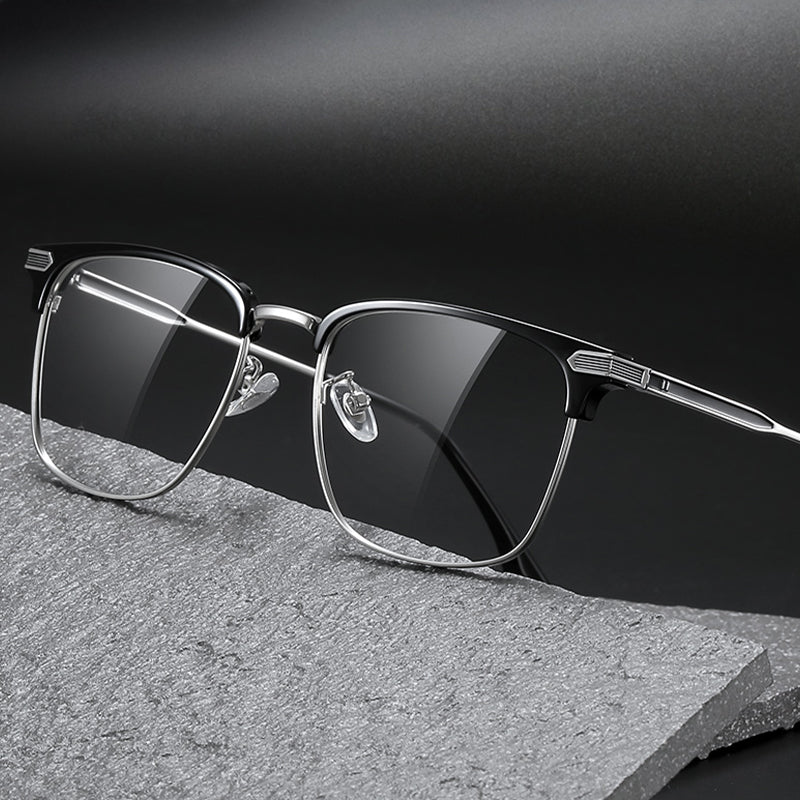 Browline Glasses EF1002 - Wide Frames for Men with Larger Heads