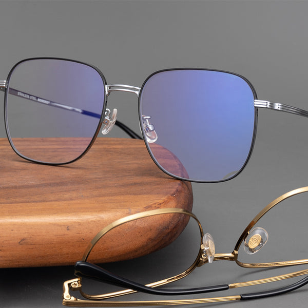 Square Glasses EF1004 - Wide Frames for Men with Larger Heads
