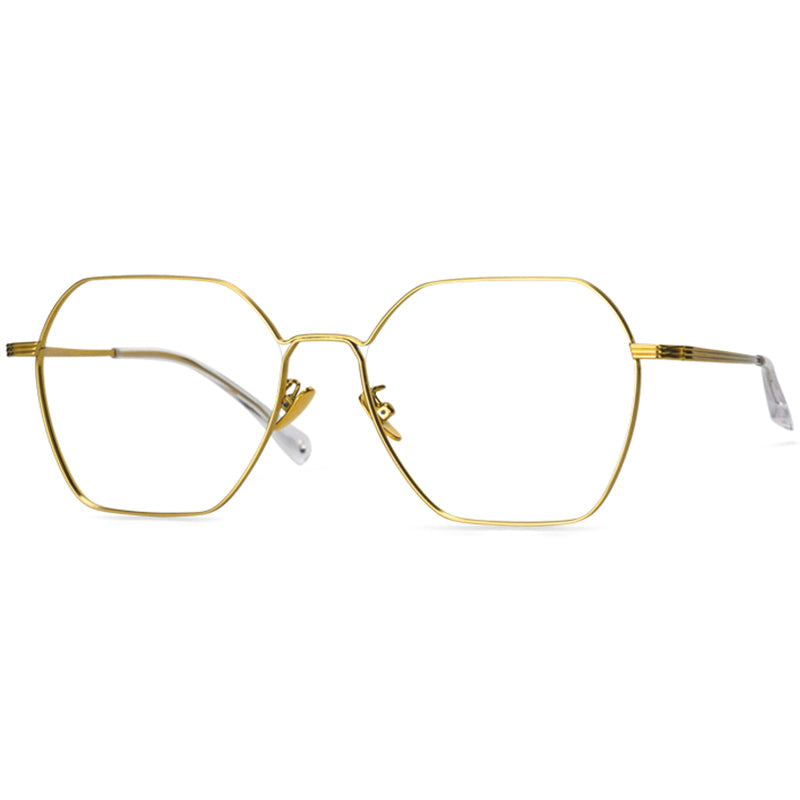 Geometric Glasses A2494 - Wide Frames for Men with Larger Heads