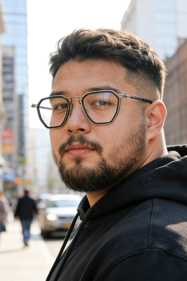 Square Glasses EF1143 - Wide Frames for Men with Larger Heads