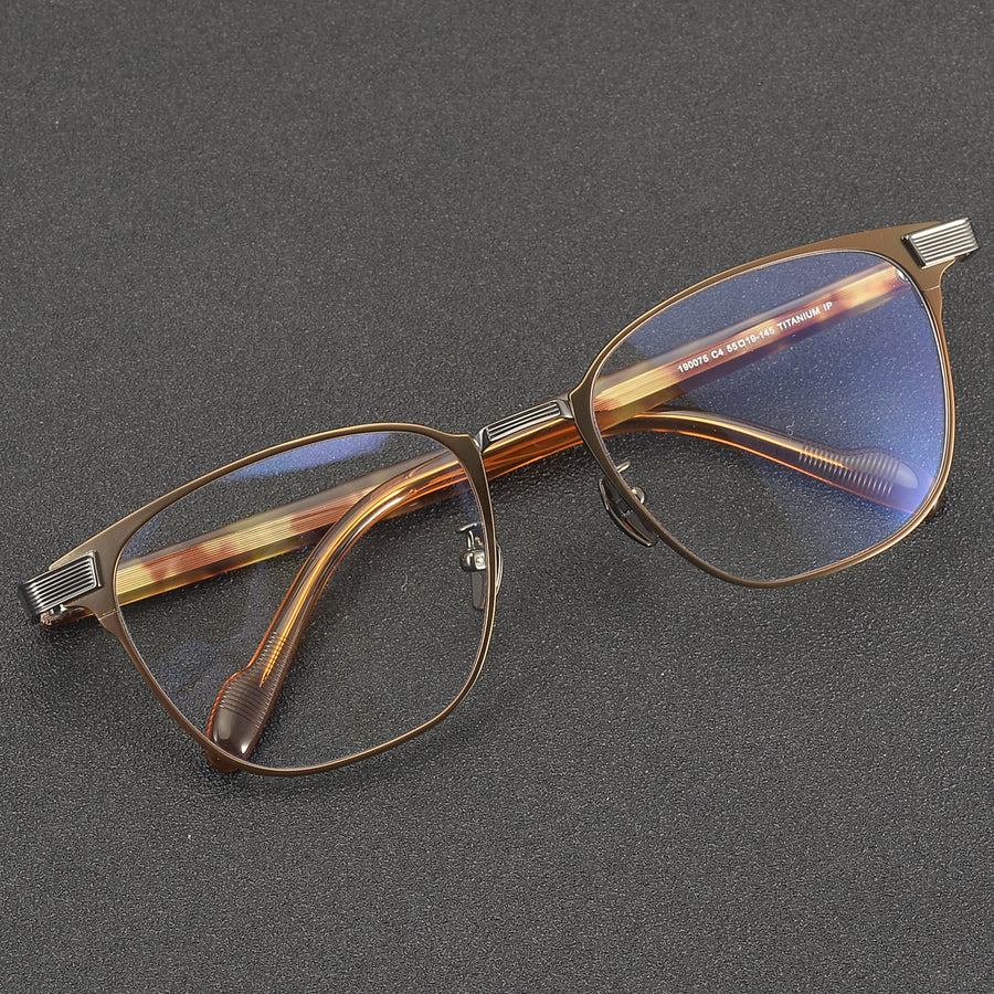 Square Glasses EF1124 - Wide Frames for Men with Larger Heads