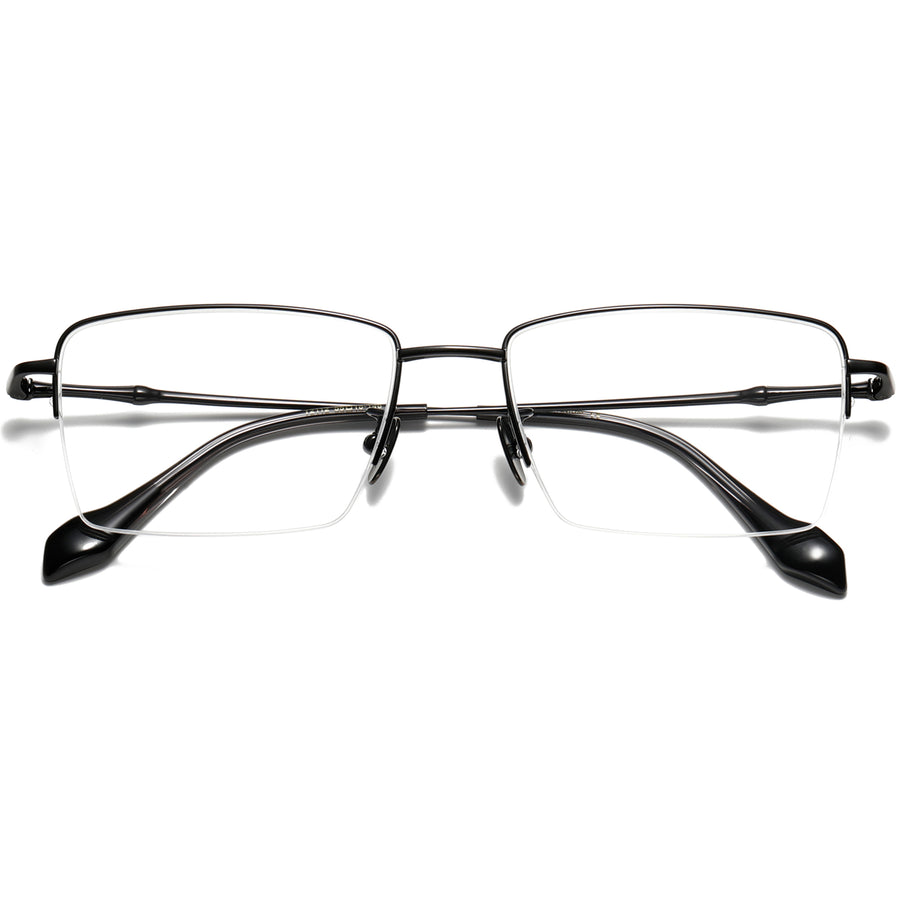 Square Glasses EF1135 - Wide Frames for Men with Larger Heads