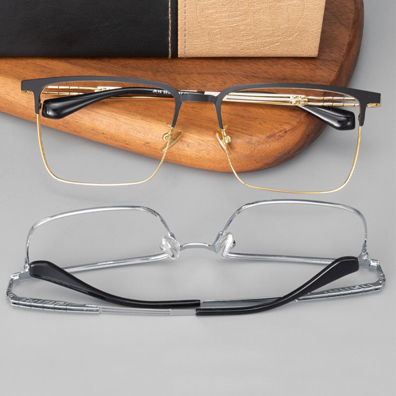 Square Glasses A3089 - Wide Frames for Men with Larger Heads
