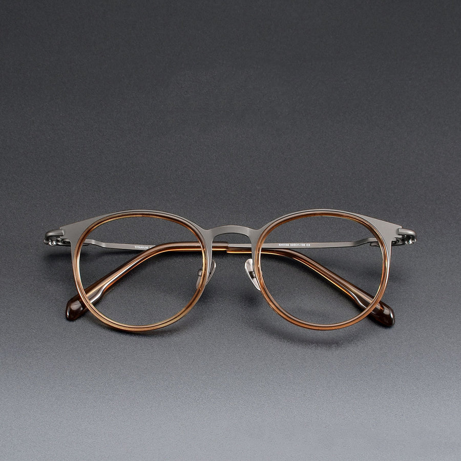 Round Glasses EF1100 - Wide Frames for Men with Larger Heads