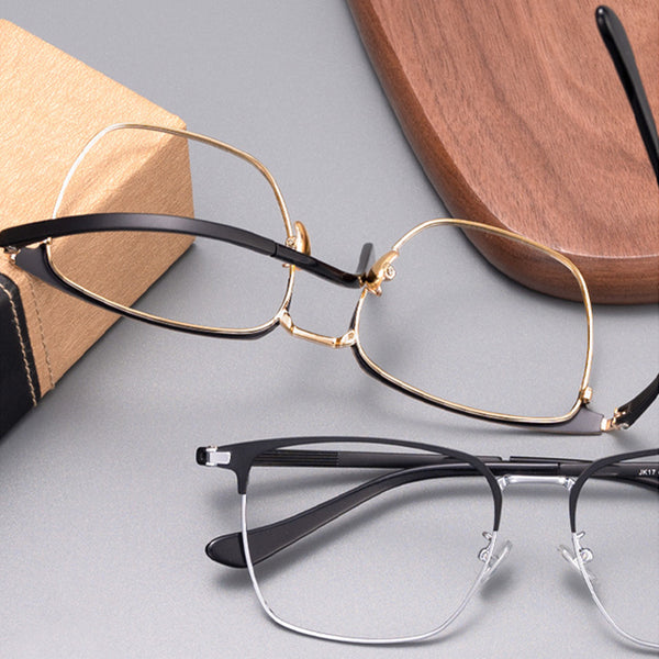 Square Glasses A1042 - Wide Frames for Men with Larger Heads