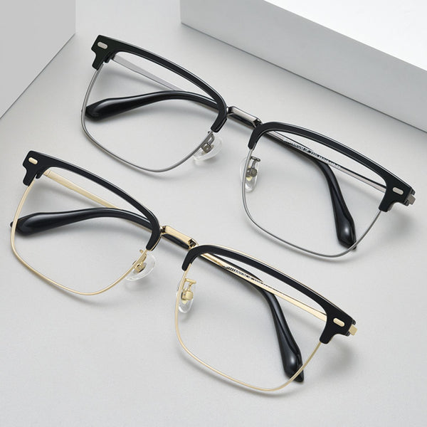 Browline Glasses EF1084 - Wide Frames For Men With Larger Heads