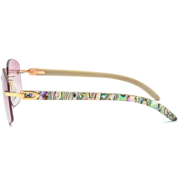 Buffalo Horn Square Sunglasses BRS1009