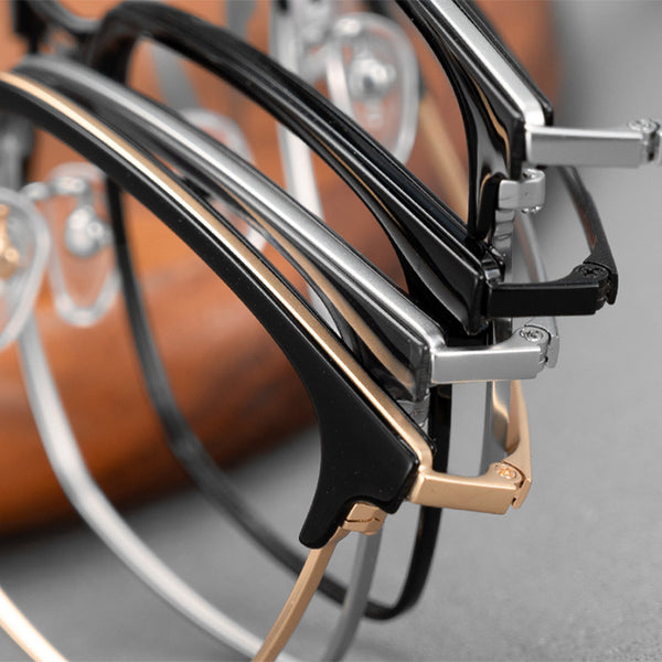 Browline Glasses EF1011 - Wide Frames for Men with Larger Heads