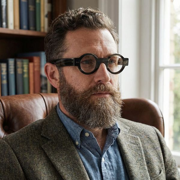 Buffalo Horn Round Glasses NJ1010